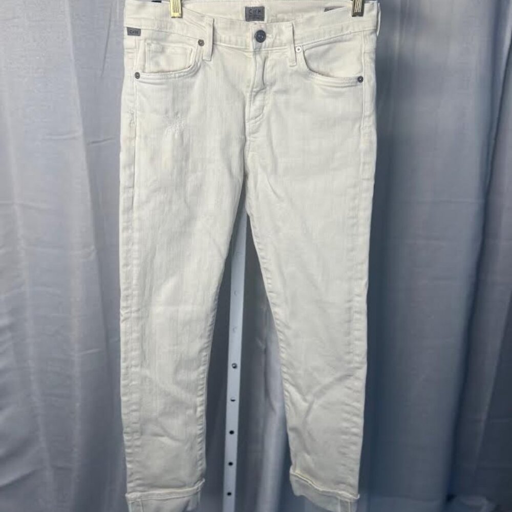 Citizens of Humanity Jazmin Ankle Cuffed Slim Straight in Natural - Size 26